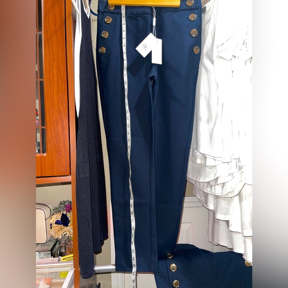 NWT Size 4 Midnight Blue Trousers by Derek Lam 10 Crosby Straight Leg